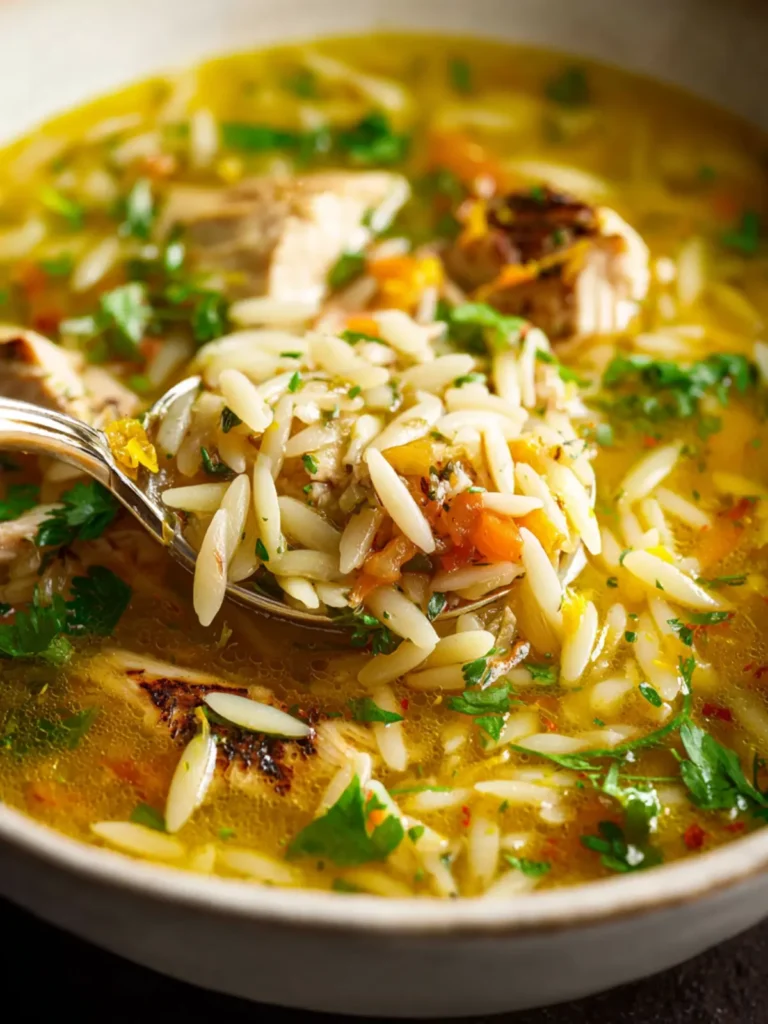 Lemon Chicken Orzo Soup First Image
