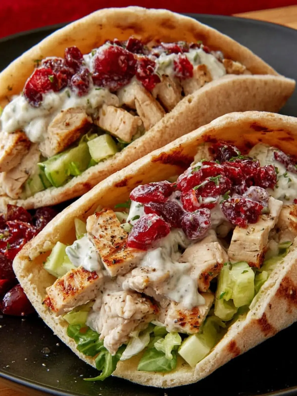 Pita Bread Turkey Sandwiches with Cranberry Salsa First Image