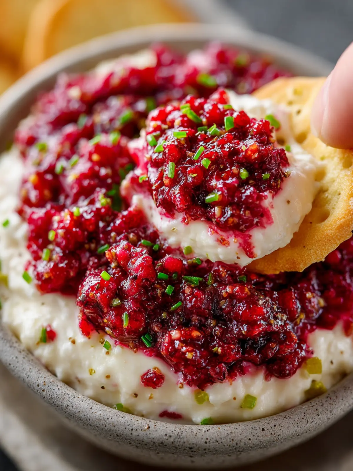 Cranberry Jalapeño Cream Cheese Dip First Image