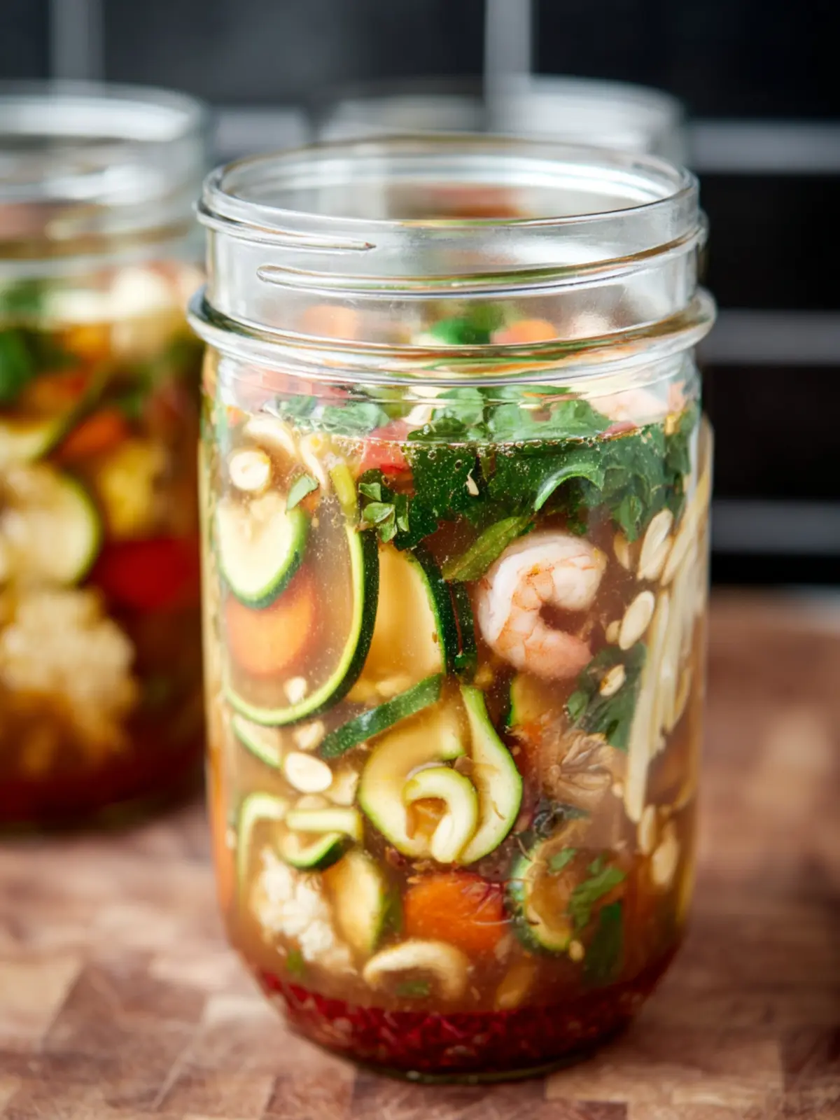 meal prep mason jar soup First Image