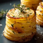 Potato Stacks with Garlic Herb Butter First Image
