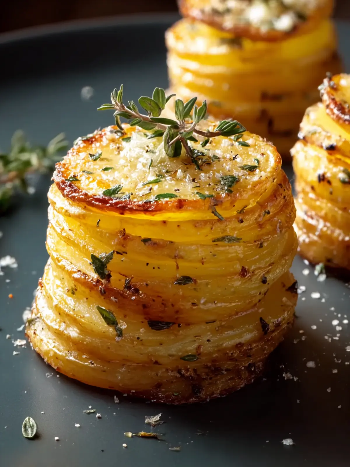 Potato Stacks with Garlic Herb Butter First Image