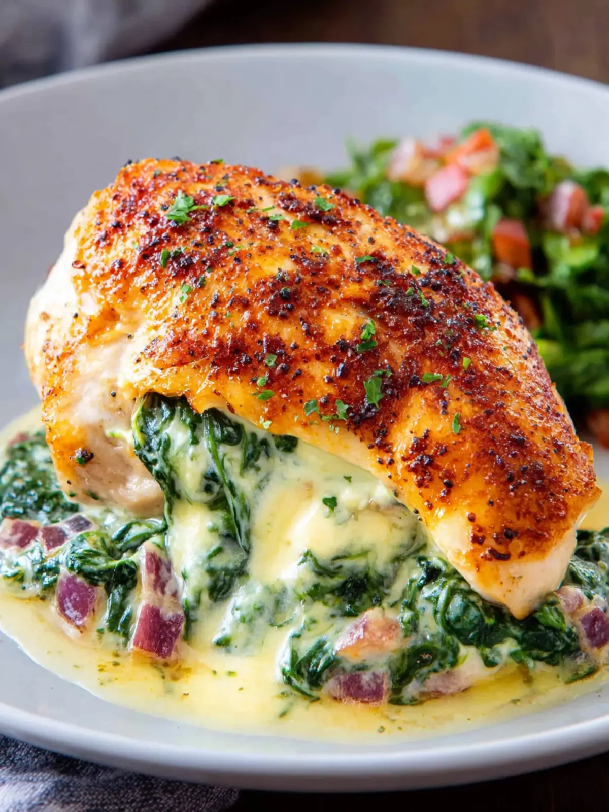 Spinach Stuffed Chicken First Image