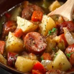 Easy Crockpot Sausage And Potato Casserole First Image
