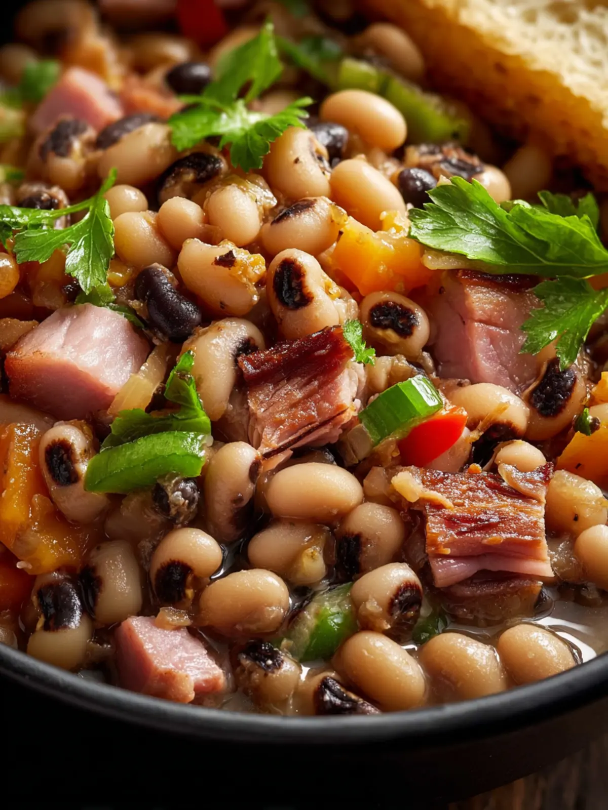 Savory Crock Pot Southern Black-Eyed Peas With Ham Hock First Image