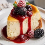 London Fog Basque Cheesecake with Blackberry First Image