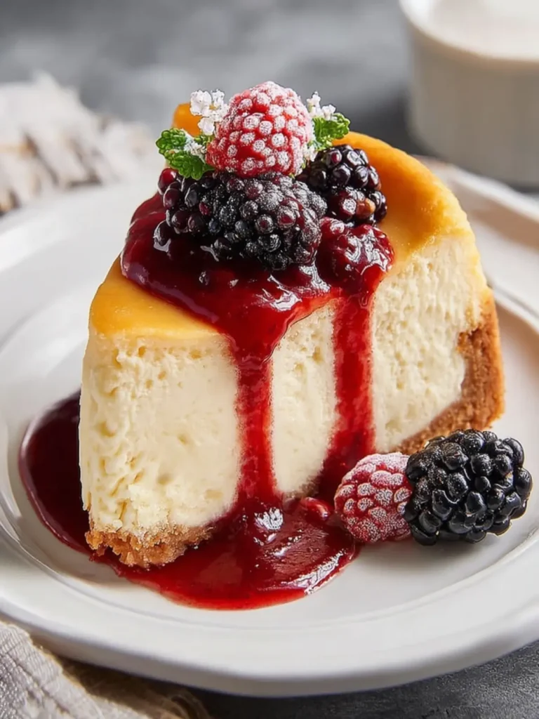 London Fog Basque Cheesecake with Blackberry First Image