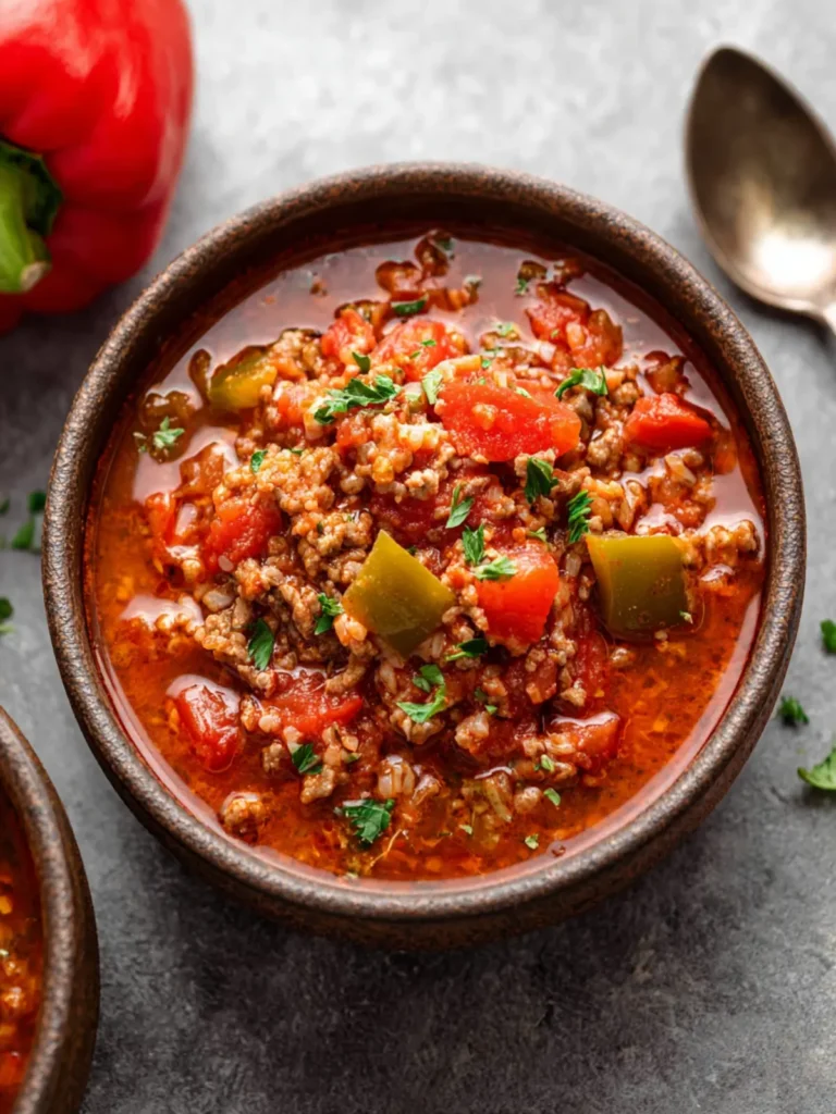 Crockpot Stuffed Pepper Soup First Image