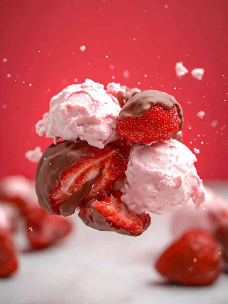 Easy Frozen Strawberry Yogurt Clusters First Image