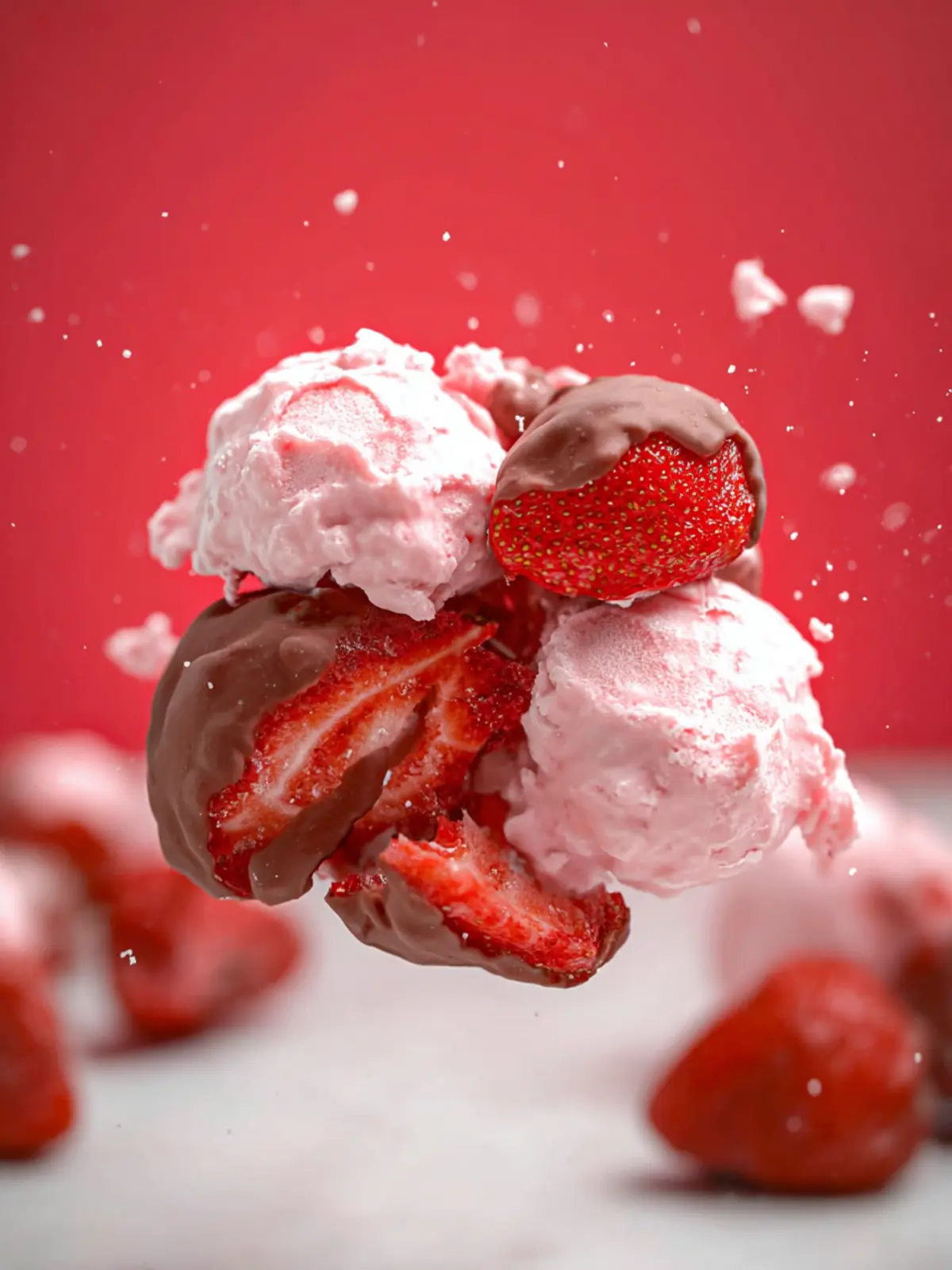 Easy Frozen Strawberry Yogurt Clusters First Image