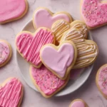 Heart-Shaped Sugar Cookies with Vanilla Glaze First Image