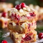 Holiday Cranberry White Chocolate Blondies First Image