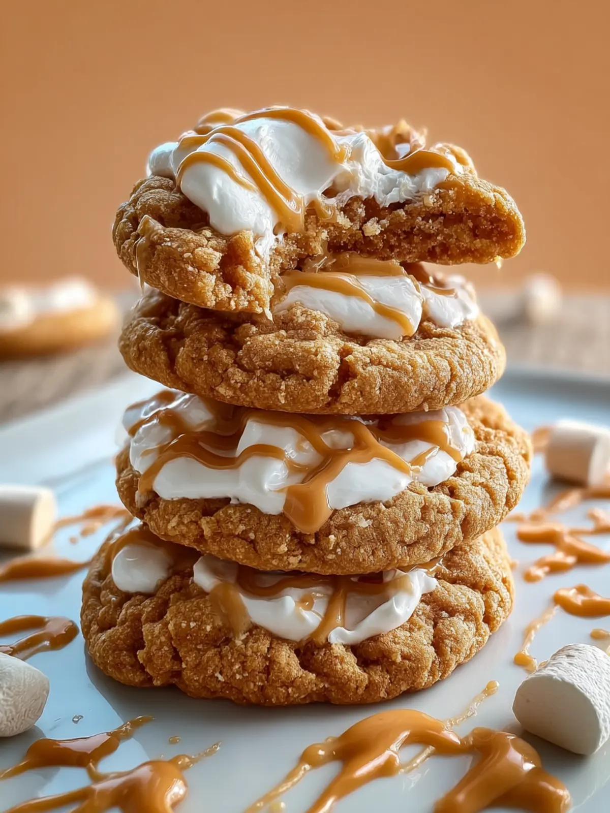 Soft and Chewy Fluffernutter Cookies First Image