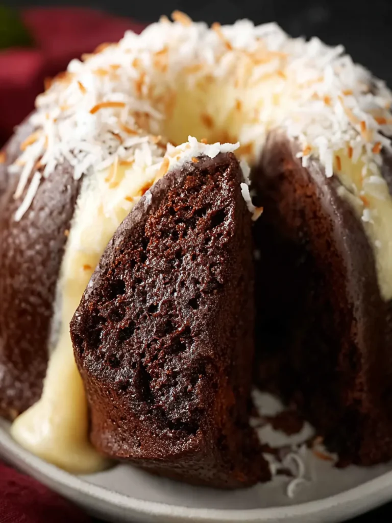 Coconut Filled Chocolate Bundt Cake First Image