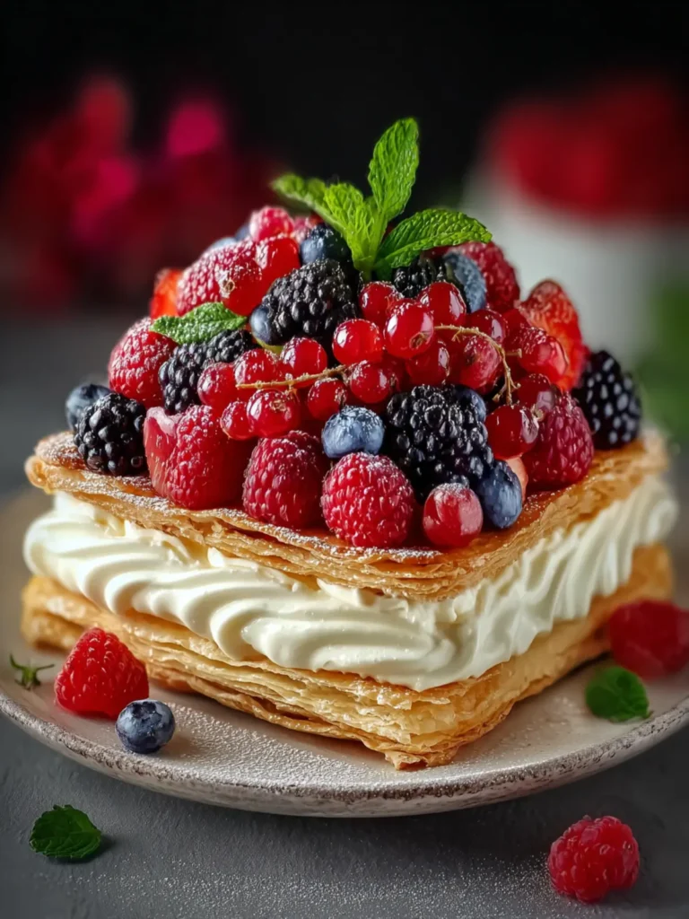 Puff Pastry Berry Cream Cake: Effortless Elegance in Every Bite First Image
