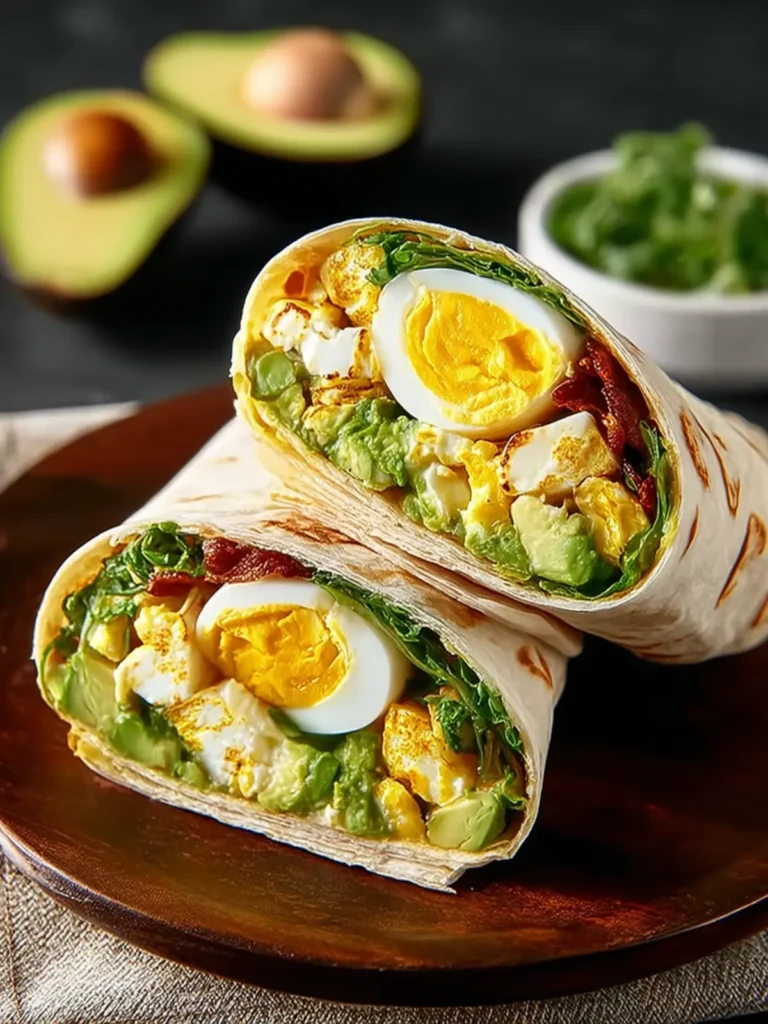 Breakfast Wrap with Egg and Avocado: A Delicious Start First Image