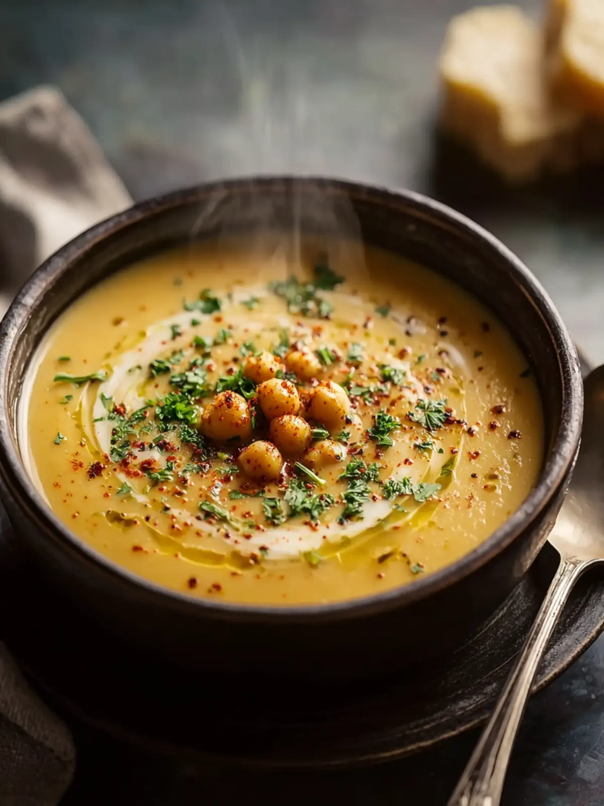 Easy Garlic Chickpea Soup First Image