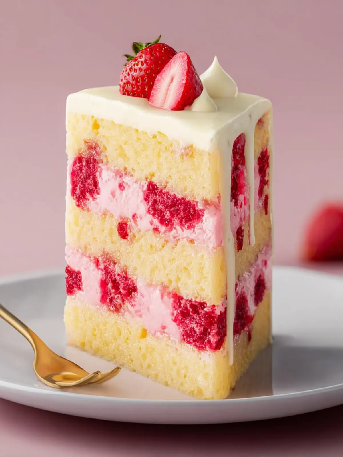 Keto Strawberry Cake First Image