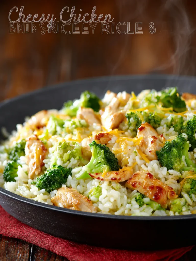 Cheesy Chicken Broccoli & Rice Skillet First Image