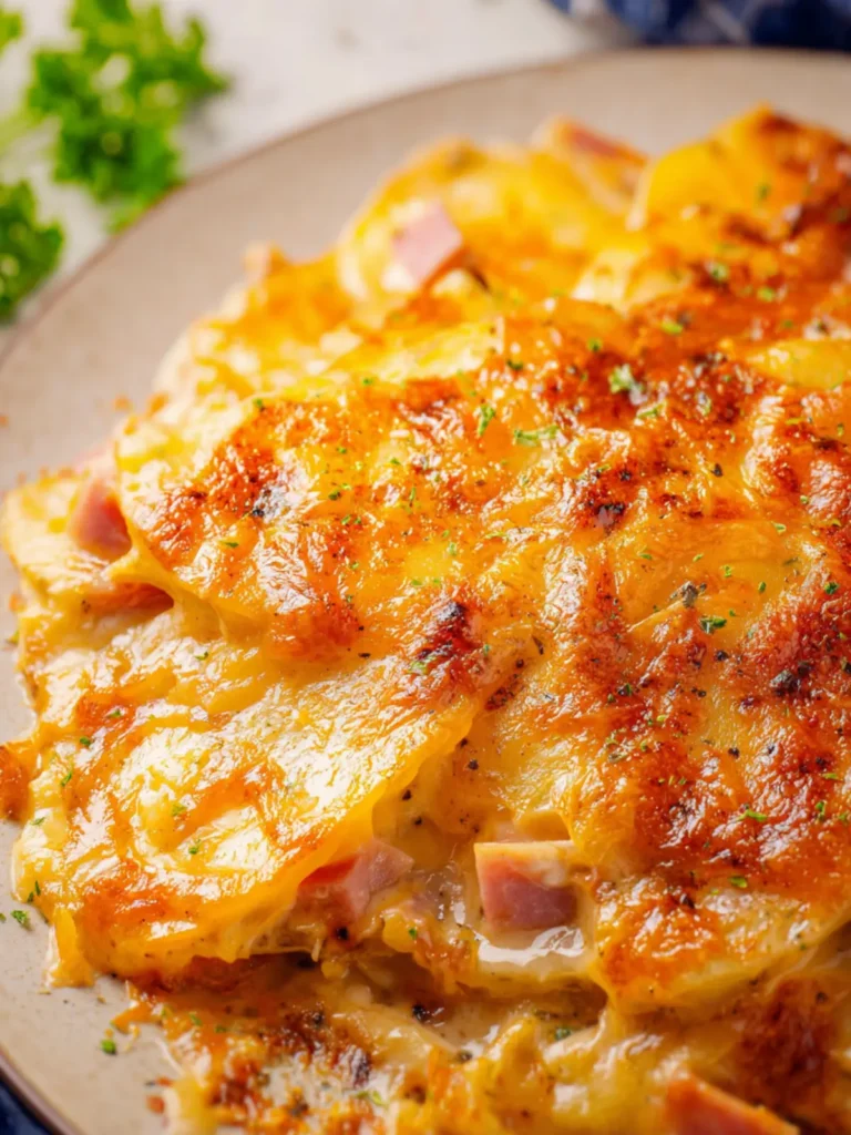 Cheesy Scalloped Potatoes with Ham First Image