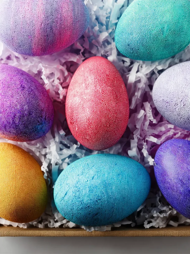 Fabric-Textured Easter Eggs First Image