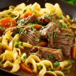 Slow Cooker Beef and Noodles First Image