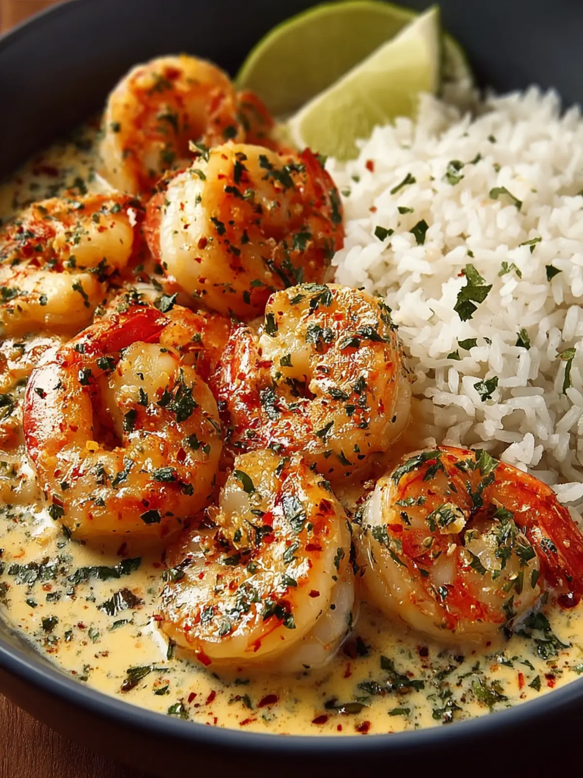 easy creamy garlic shrimp First Image