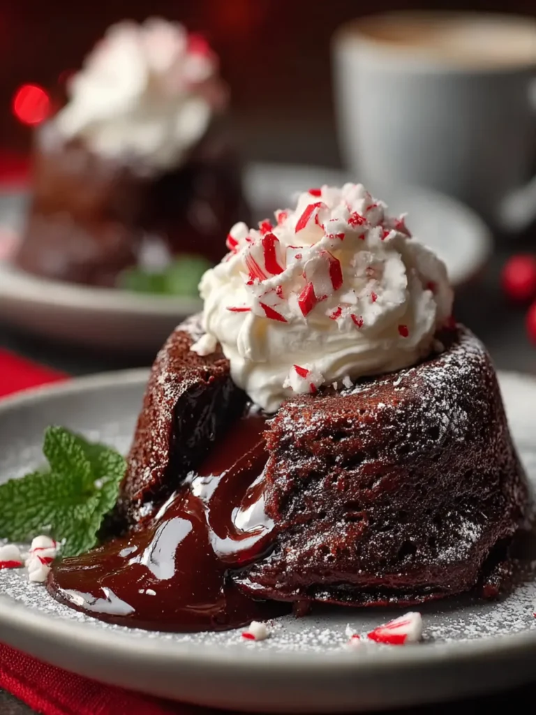 peppermint mocha lava cakes First Image