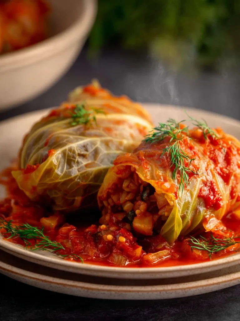 Easy Vegan Stuffed Cabbage Rolls First Image