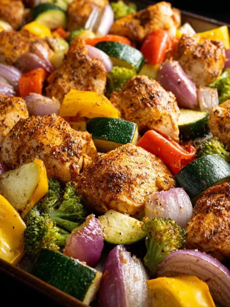 Seasoned Chicken and Vegetables {Air Fryer or Oven} First Image